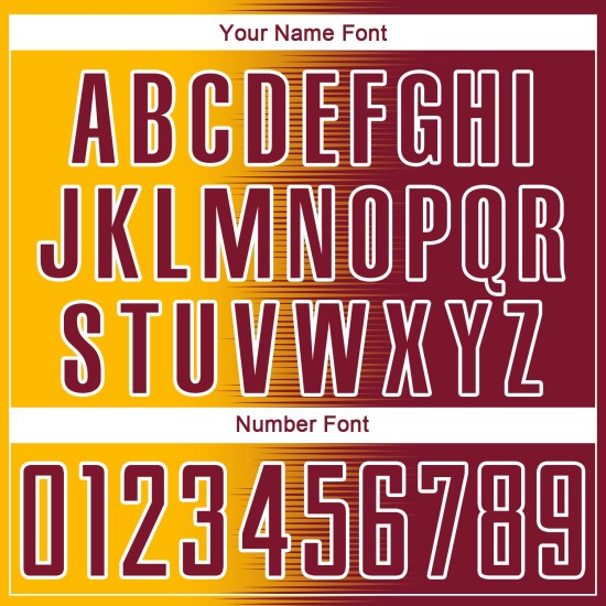 Maglia da calcio personalizzata con stampa a sublimazione Crimson Gold-White Gradient Line