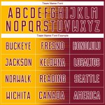 Maglia da calcio personalizzata con stampa a sublimazione Crimson Gold-White Gradient Line