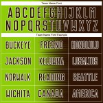 Maglia da calcio personalizzata con stampa a sublimazione, sfumatura verde neon marrone-bianco